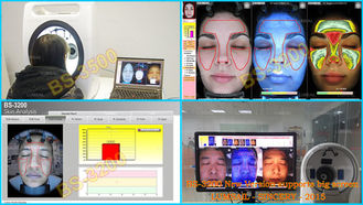 Machine d'appareil de contrôle de peau de plein visage de salon de beauté avec l'appui multilingue léger UV/RVB/PL