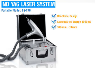 Mobilité élevée de ND YAG de machine de laser de Pico de retrait de colorant de machine à commutation de Q de laser pour le transport facile