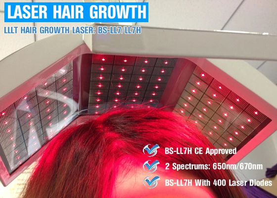 Machine réglable de croissance de laser de cheveux d'énergie avec de vraies diodes lasers de la longueur d'onde 650nm/670nm