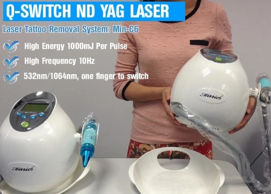 Équipement portatif de retrait de tatouage de laser de ND Yag de commutateur de la machine Q de laser de Pico