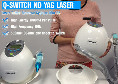 1064nm machine de laser de ND YAG à commutation de Q, équipement de retrait de laser de tatouage