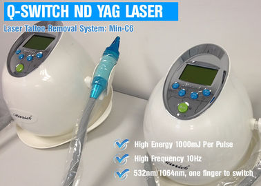 1064nm machine de laser de ND YAG à commutation de Q, équipement de retrait de laser de tatouage